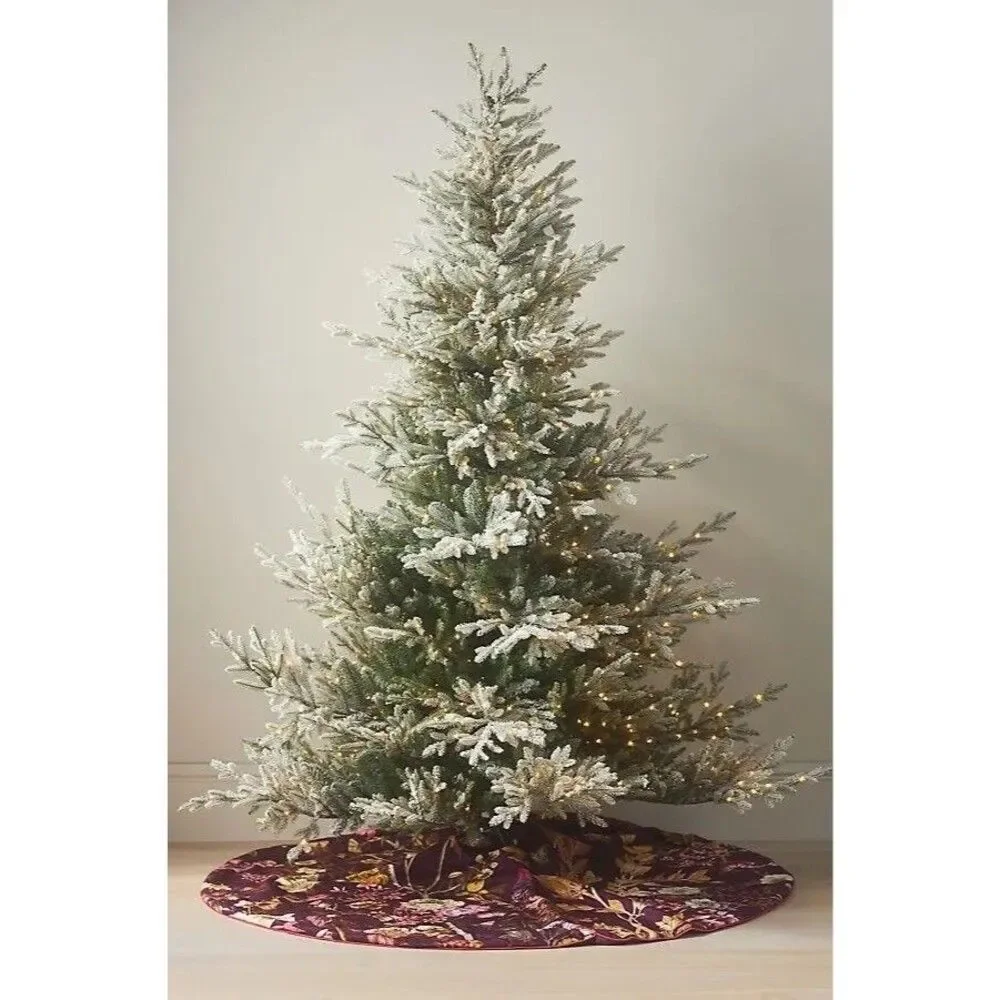 Anthropologie Mika Tree Skirt Floral Velvet NEW